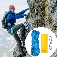 VEVOR 10.5 mm Static Climbing Rope 9.7M(32ft) Outdoor Rock Climbing Rope Blue