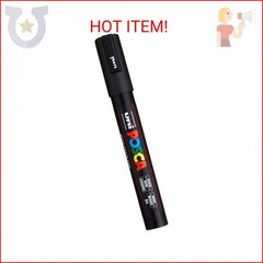 Posca Acrylic Paint Marker, PC-5M Medium tip, Black (PX152777000)