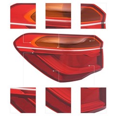 LED Taillight Assembly Left Driver Side Outer Brake Tail Light 2016-2019 BMW X1