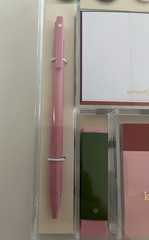 Kate Spade New York Colorblock Tackle Box Shamrock Pink Green Desk Office Kit