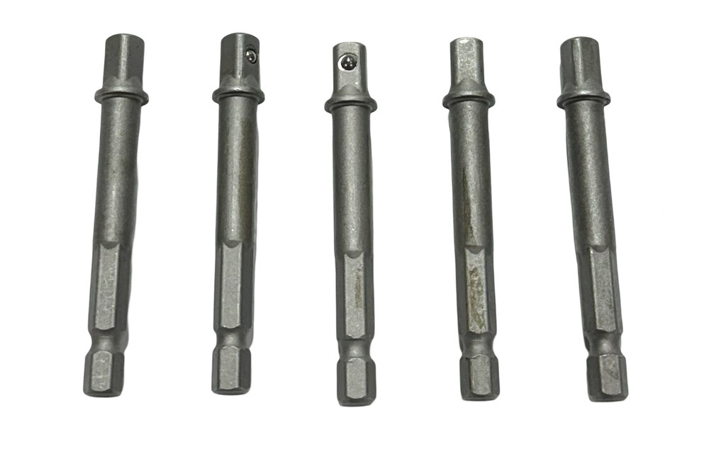 1/4″ Hex Shank Socket Adapter 1/4″ Square Drive 2.5″ Overall 5 Pack