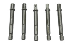 1/4″ Hex Shank Socket Adapter 1/4″ Square Drive 2.5″ Overall 5 Pack