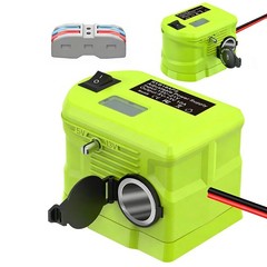 DC 18V-12V Step Down Converter Adapter Cigarette Lighter for Ryobi 18V Battery