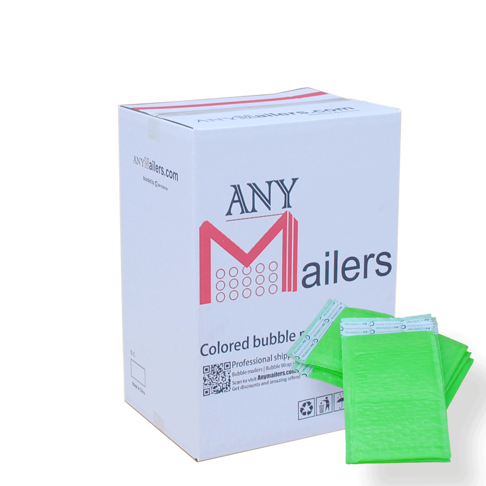 AirnDefense 200 #5 10.5X16″ Green Poly Bubble Mailers Shipping Padded Envelope