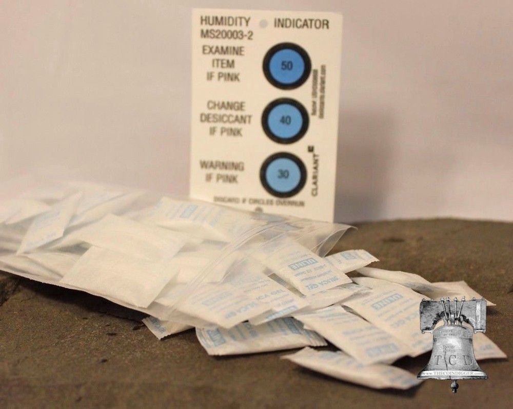 25 Silica Gel Packet 1/2 Gram Desiccant Bullion Coin Tarnish Toning Storage USA