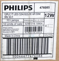 Box of 10 Philips LED 12W Light Bulbs/Lamps Natural White Dimmable 476085