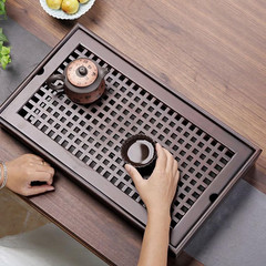 X-Large 19 Inch Bamboo Chinese Gongfu Tea Ceremony Tray with Drain Drainage T…