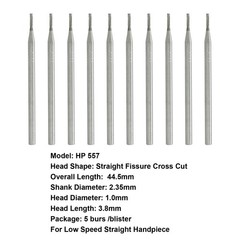 WAVE Dental HP Burs Carbide Straight Fissure Bur Straight Low Speed Bur HP 557