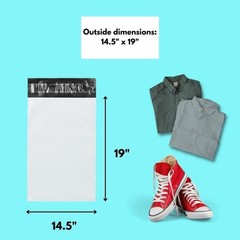 250 Pcs 14.5×19 Poly Mailers Shipping Envelopes Mailing Plastic Bags 14.5″ x 19″