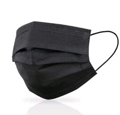FLTR General Use Disposable Face Mask Black 75 Count Pack of 3
