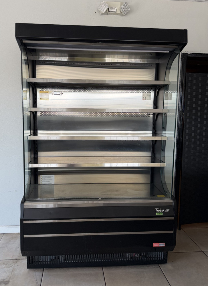 Turbo Air TOM-50W(B)-N 50in Refrigerated Open Air Merchandiser Black