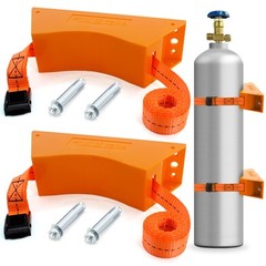 TECWAP 2PCS Propane Tank Holder, Gas Cylinder Wall Mounted Bracket, ABS Holde…