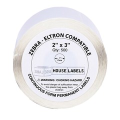 ZEBRA / ELTRON 2×3 (2″ x 3″) Direct Thermal Labels – (2) Rolls of 500