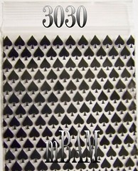 100 PACK 3030 Apple Zip Baggies 3.0X3.0″ POLYBAGS SKULLS SPADES HEAVY D DOLLAR+