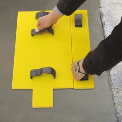 Concrete Polyurethane Texture Mat for Seamless Cement Stamping – Yellow