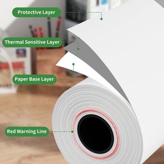 100 Rolls 2 1/4″ 57mm x 50′ Cash Register Credit Card POS Receipt Thermal Paper