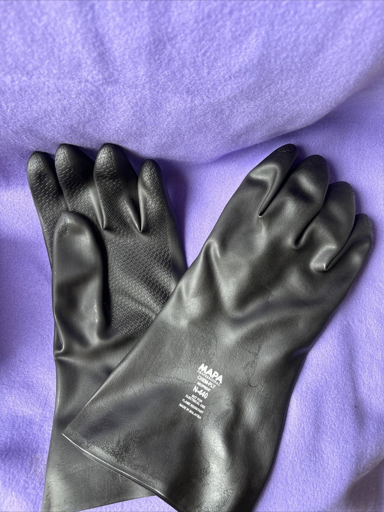 MAPA Professional N-440 Neoprene Chemical Resistant Gloves -Size 11 – 8 Pairs