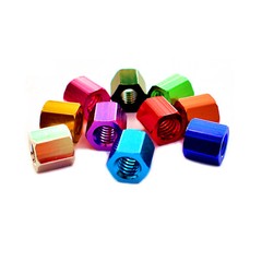M4 M5 M6 Aluminum Hexagonal Threaded Stud Connector Rod Bar Nuts Standoff Column