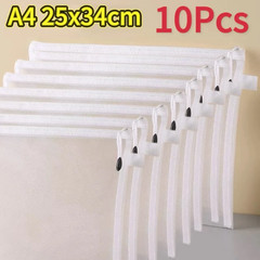 1-12Pcs Mesh Zipper Pouch Student Waterproof Zip File Bag Makeup Bag School Offi