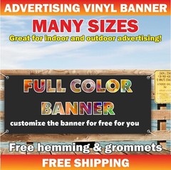 Custom Vinyl Mesh Banner Sign, Full Color – Free Design, For outdoor indoor use