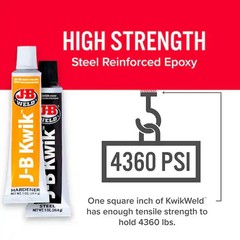 J-B Weld 8276 KwikWeld Quick Setting Steel Reinforced Epoxy – Dark Grey 2 oz
