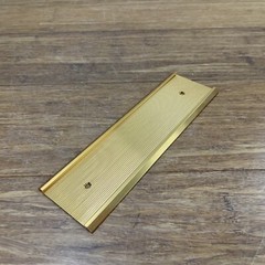 BRUSHED SATIN BRASS TAG NAME PLAQUE PLATE For Doors Desks Slide Letter Style 8″