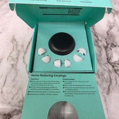Jayine Noise Reduction Reusable Ear Plugs Light Gray/White Open Box Complete