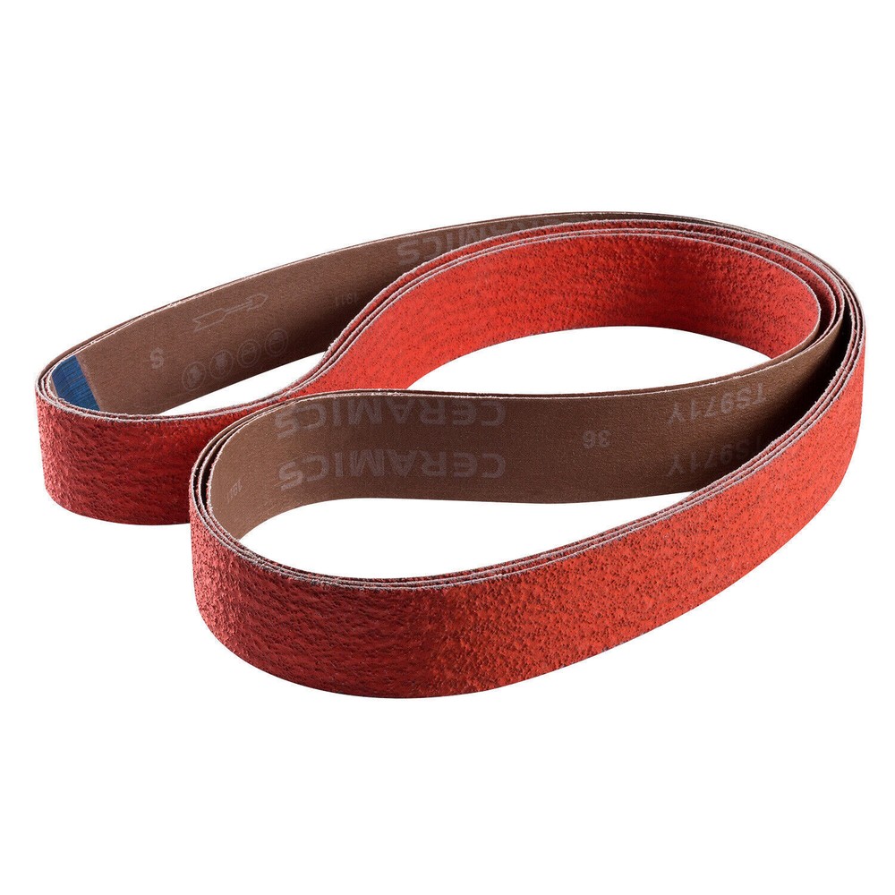 6 PACK 2″ x 72″ Premium Metal Grinding Ceramic Sanding Belts for Metal 80 Grit