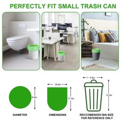 Compostable Trash Bags 2 Gallon – Inwaysin Bulk Mini Rubbish Waste Can Liners…
