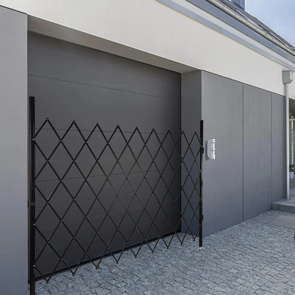 2m Single Folding Security Gate Rolling Door Gate 7.22’H x 7.5’W Fold Gate NEW