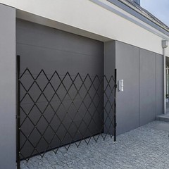 2m Single Folding Security Gate Rolling Door Gate 7.22’H x 7.5’W Fold Gate NEW