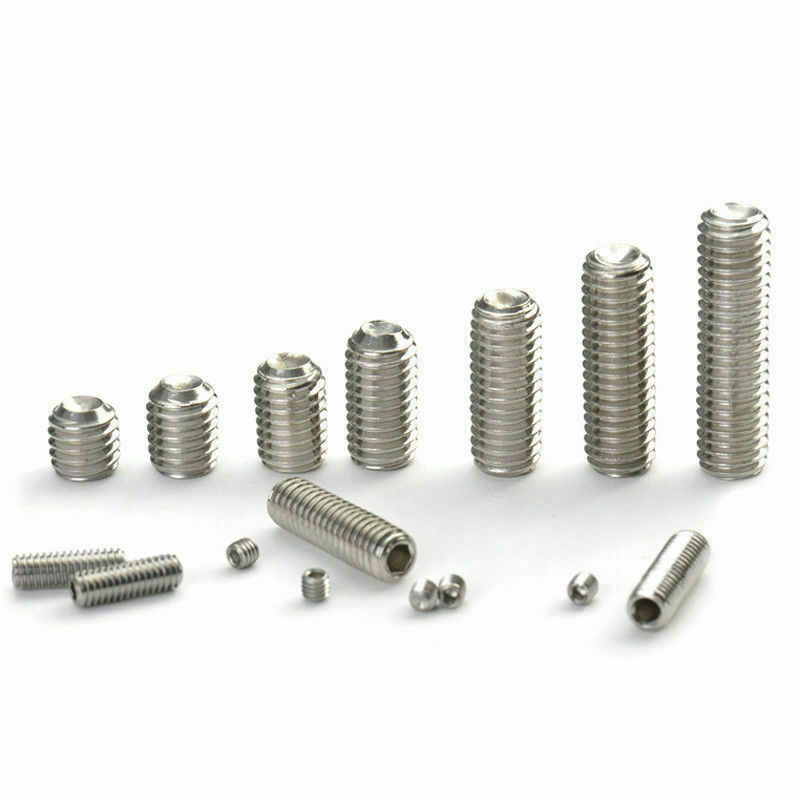 M4 M5 M6 M8 Stainless Steel Grub Screws Allen Socket Set Screws Cup Point DIN916