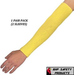 DUPONT 18″ KEVLAR CUT RESISTANT SLEEVE 18 INCH 2 PLY WASHABLE (2 PACK/ 1 PAIR)
