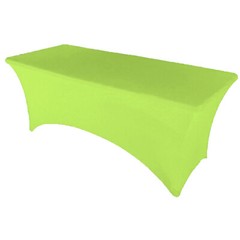 8′ ft. Spandex Fitted Stretch Tablecloth Table Cover Wedding Banquet Lime