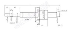 Ballscrew RM2010-1500 mm Anti-backlashed Ballscrew &1 BF/BF15 &8*12 Couplering