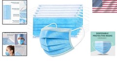 100 Pack Disposable 3 Layer Safety Face Masks for Ultimate Protection