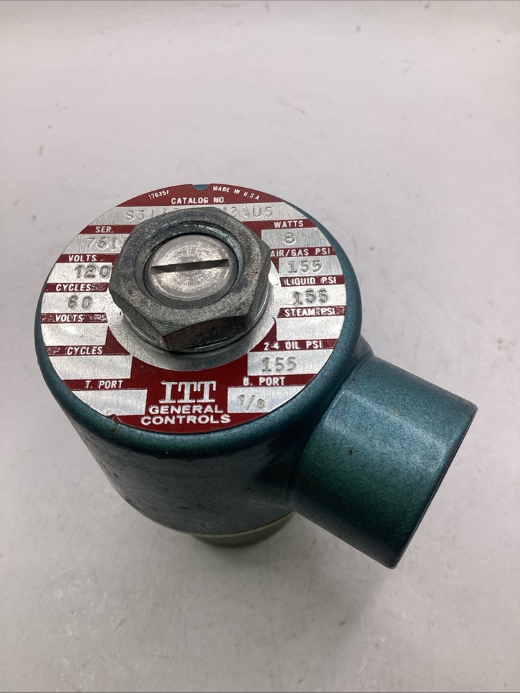 ITT General Controls S311AM02N2AD5 Series 761A Solenoid Valve Used