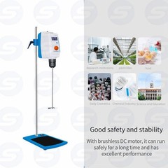 20L-100L Lab Overhead Stirrer Lab Mixer for Processing Chemicals LCD Core Motor