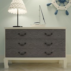 16″x354″ Dark Grey Peel and Stick Wallpaper Growth Rings Wood Textured Contac…