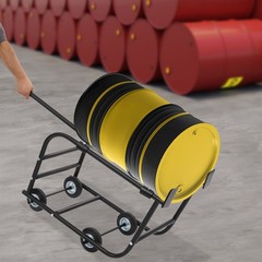 55 Gallon Drum Cradle, Movable Drum Cradle Drum Stand 600-pound Capacity