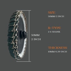 10 PCS 2″ 40 Grit Curved Flap Discs with 1/4″ Holder for Die Metal Wood Grinding