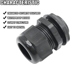 10PCS 1″ (17-25Mm) NPT Nylon Cable Gland, IP68 Waterproof Adjustable Cable Cable