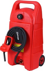 15 Gallon Fuel Can with Pump 10FT Hose Wheeled Gas Diesel Transfer Tank Caddy