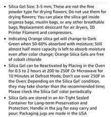 1 Quart(2 LBS) “Dry&Dry” Premium Orange Indicating Silica Gel Desiccant Bead