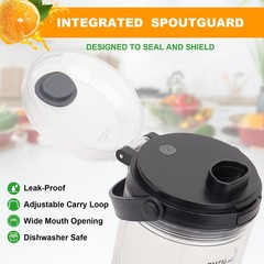 Sip Lid with Carry Handle Compatible with Ninja Blast Portable Blender BC100 …