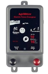 AgriOtter Electric Fence Energizer 40 Acre 10 miles 2 in 1 Powered by Battery