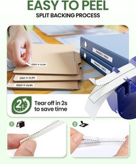 10PK Dymo Letratag Refill 91330 White Paper Label Tape 12mm For LT-100H 1/2″ 4m