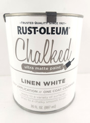 Rust-Oleum Chalked Ultra Matte Paint Linen White Chalky Rustoleum 30 FL OZ