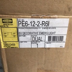 HUBBELL, PE6-12-2-R6, BATTERY needs replaced 6V EMERGENCY LIGHTS (Sold Lot Of 3)
