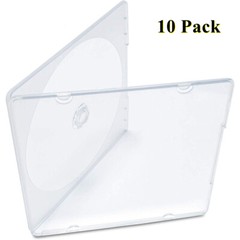 100 Pack Clear Slim Single CD DVD Case PP Poly Plastic Cases Holder Storage Box